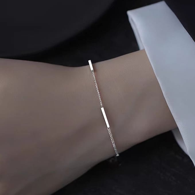 Gading dames armband-17cm+4cm-zilver 925