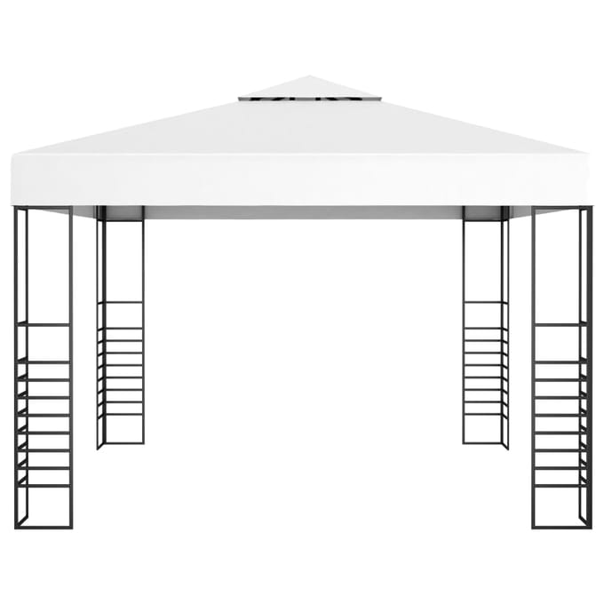 vidaXL - Tuinpaviljoen - 3x3 - m - wit