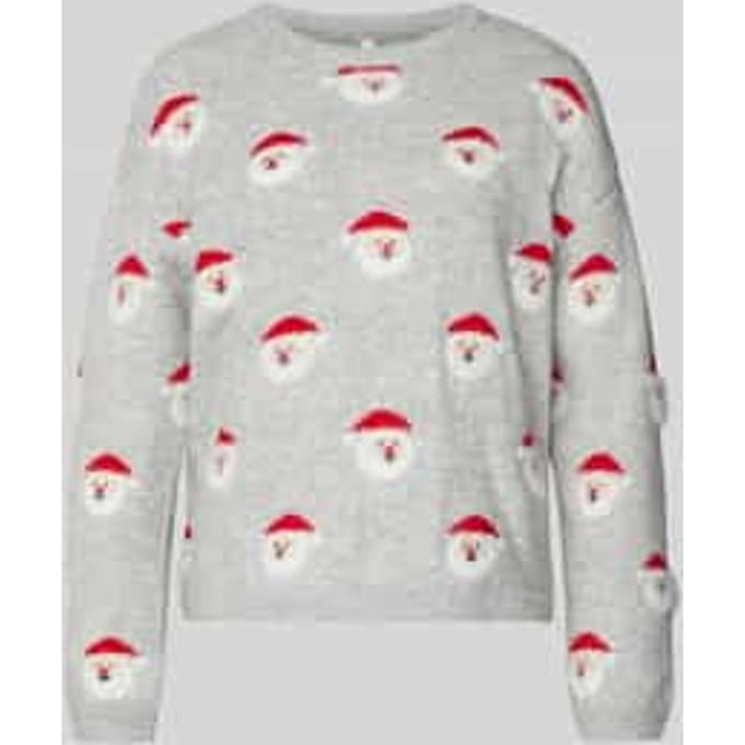 Regular fit kersttrui met motiefprint, model 'XMAS SANTA'