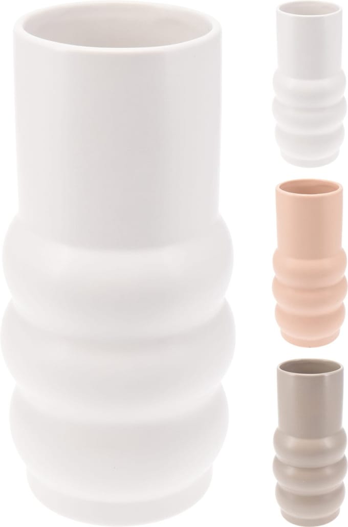 Vaas-3 kleuren-modern-25 cm-organische vormen