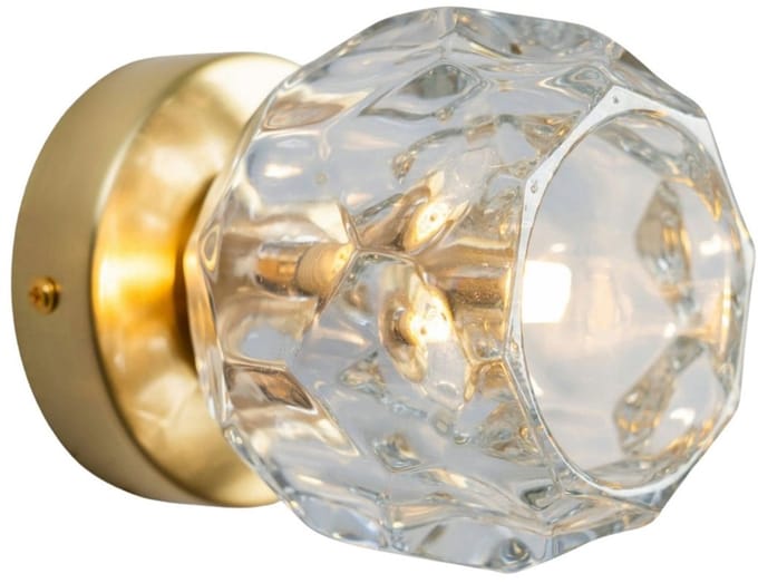 Kosilum - Vilamo - Wandlamp - Goud/Messing - Metaal en glas