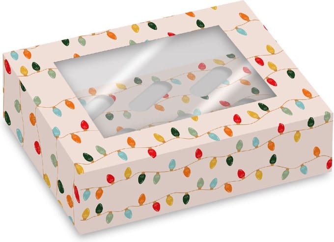 Simply Making Cupcake Doos 6 Kerstverlichting pk/2