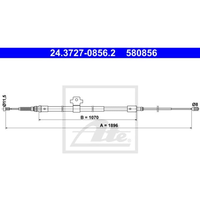 Kabel, parkeerrem ATE 24.3727-0856.2