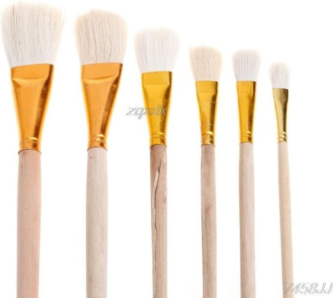 6 Delige Set - kwastenset Om Te Schilderen - Hobbyschilderen - Kunst