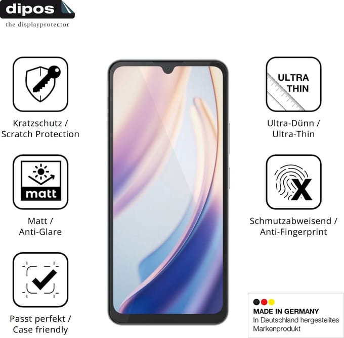 dipos – 4x Matte Beschermfolie geschikt voor Doogee M30 Pro | Krasbestendige & antireflecterende Screenprotector Ultra-Thin