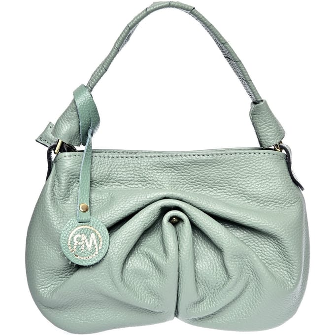Roberta M Groen Rundleer Tas