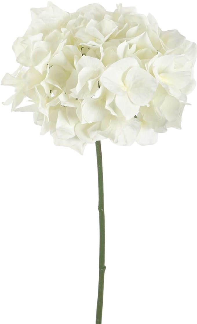 Viv! Home Luxuries Hortensia - zijden bloem - wit - 48cm