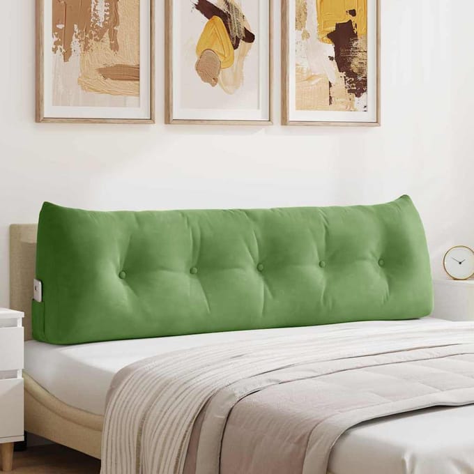 vidaXL - Rugkussen - Lichtgroen - 160 - x - 50 - x - 24 - cm - Fluweel