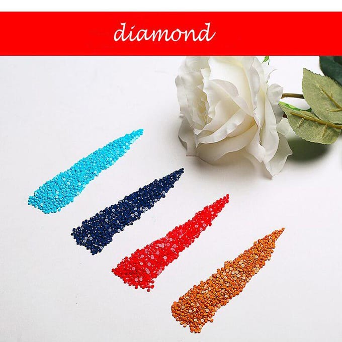 5D DIY diamant borduurwerk bloem engel diamant schilderij kruissteek 20X30CM red