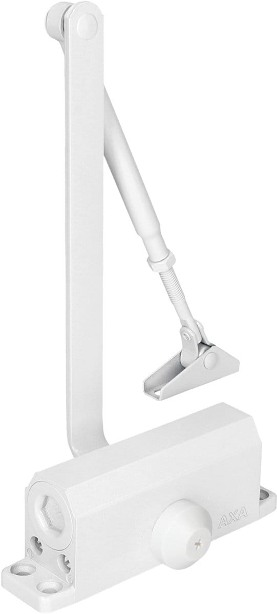 AXA Deurdranger - 7505 Compact - Deursluiter voor binnen - Tot 40 kg - Met instelbare sluitsnelheid en eindslag - Wit