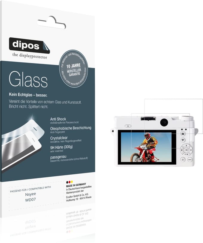 dipos – 2x Pantserfolie geschikt voor Nsyee WD07 | 9H Screenprotector