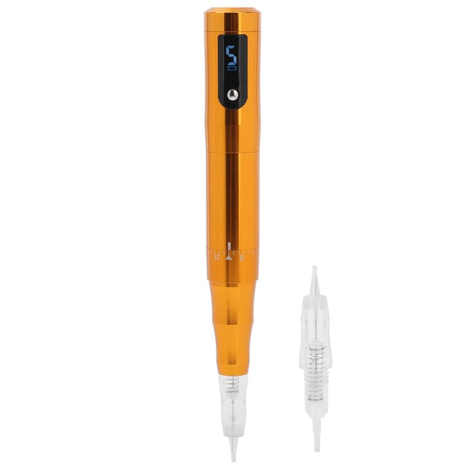Microblading Pen USB Oplaadbaar Wenkbrauw Eyeliner Lip Tatoeage Pen Machine EU Plug goud