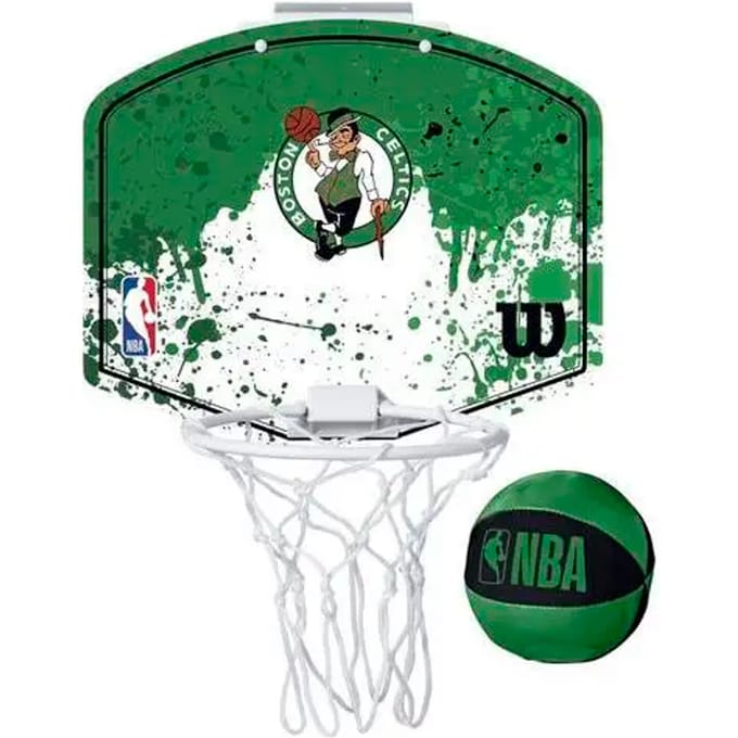 Wilson NBA Boston Celtics Team Mini Hoop Basketball Set Mini Basketbalring Groen