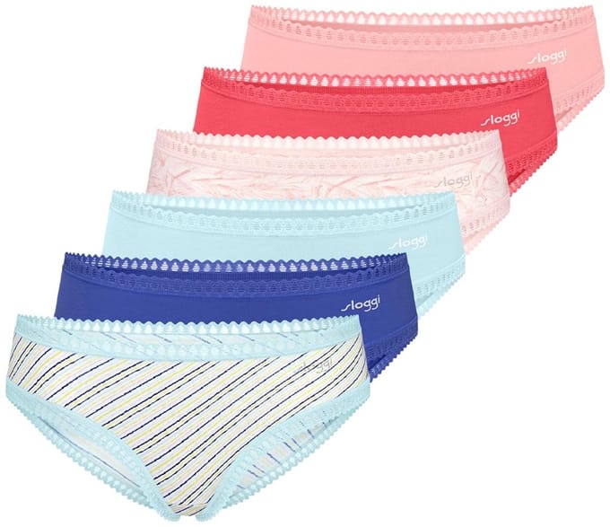 sloggi Dames hipster slip 6 pack GO Crush
