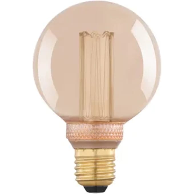 Eglo Ledfilamentlamp Globe 3 - Amber - D8cm - Warm Wit - E27 - 4w