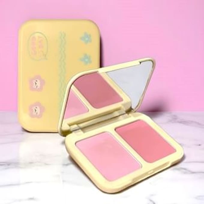 HERORANGE - 2 in 1 Hazy Sweet Blush Palette - 8 Colors #03 Ice Brewed Raspberry