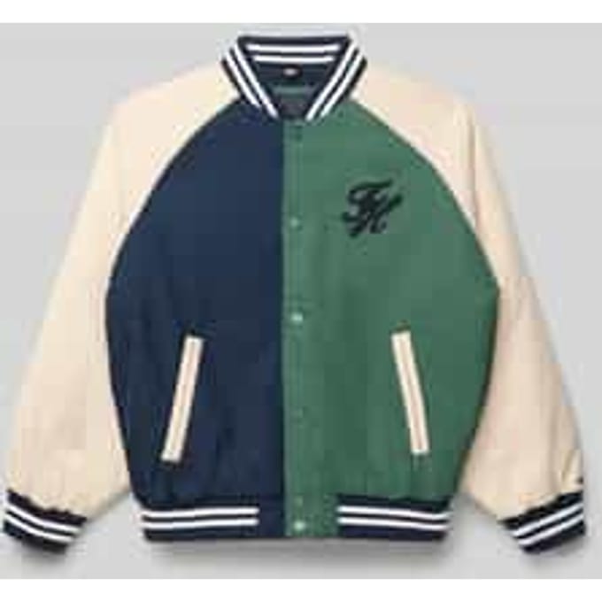 Regular fit bomberjack in colour-blocking-design