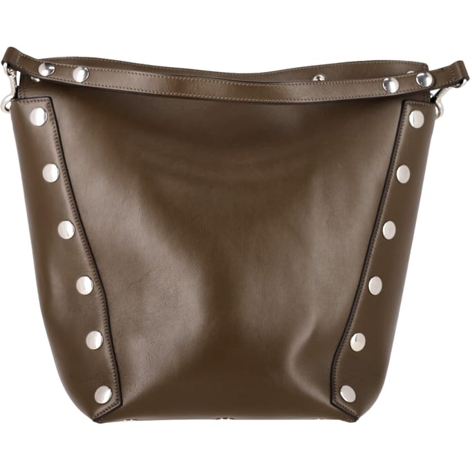Mulberry Camden Studded Tas in Olijfgroen Leer