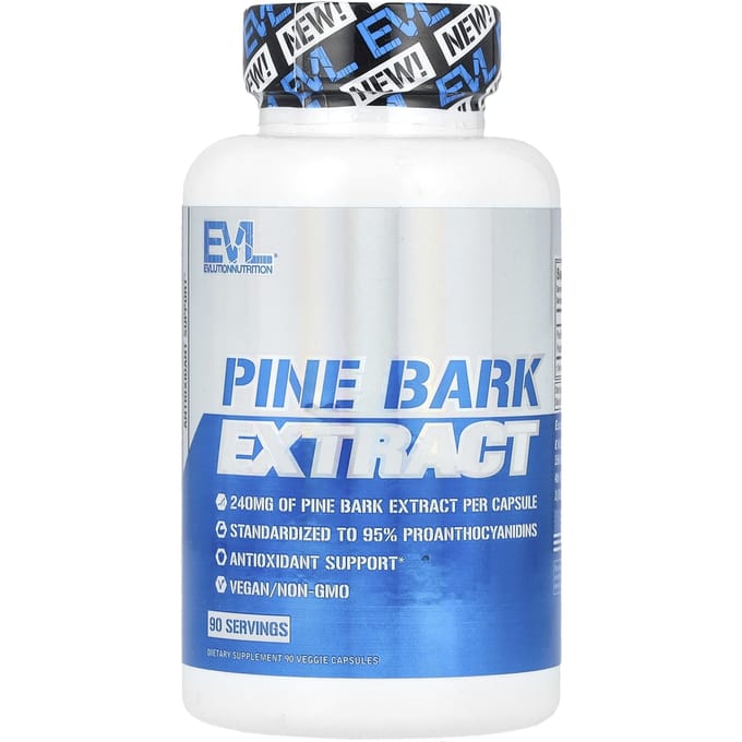 EVLution Nutrition, Extrait d'écorce de pin, 240 mg, 90 gélules végétales