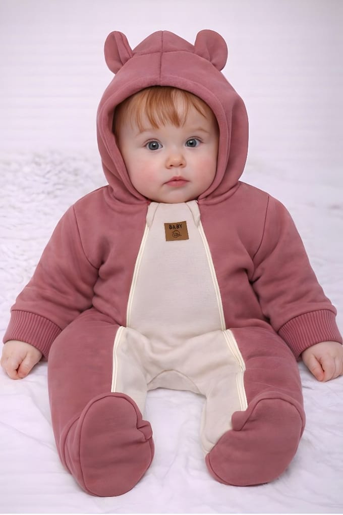 Dartomik - Baby Romper - 86 - Twee ritsen - Voorjaar/herfst - Puder Beige