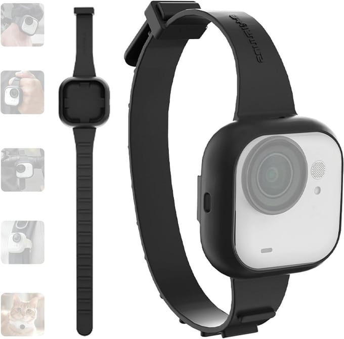 Camera Polsband - Bevestigingsriem Camera - Camera Beveiligen - Multifunctionele Uitbreiding - 135-302 mm - Zwart