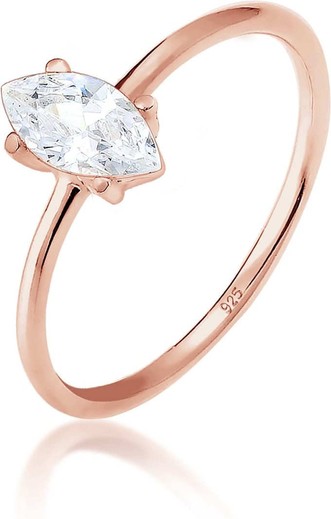 Elli - Ring - Elli Ringen Marquise zirconia minimalistisch 925 zilver - Dames
