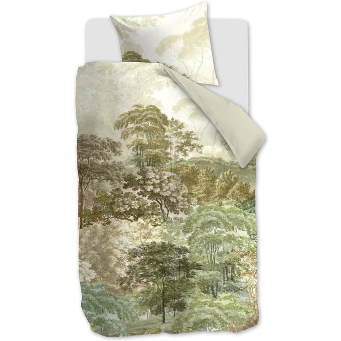 Beddinghouse Arcadia dekbedovertrek - Eenpersoons - 140x200/220 - Groen