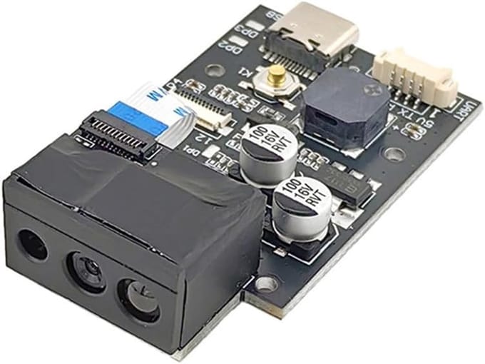 Barcode Scanner Module - QR Code Lezer - Snel Data Invoeren - Geavanceerde Decoderingsalgoritmen - 1280x800 CMOS - Zwart