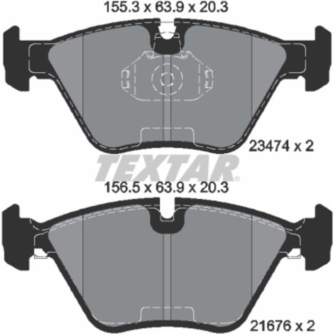 Remblokset TEXTAR 2347402, voor