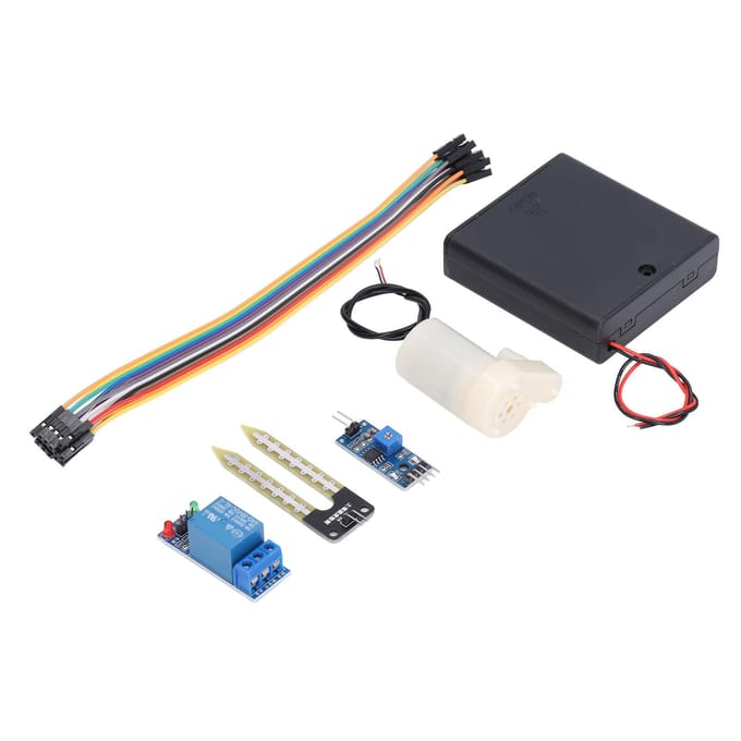 Kit d'arrosage électronique DIY, module de système d'irrigation automatique, capteur d'humidité du sol, pompe black
