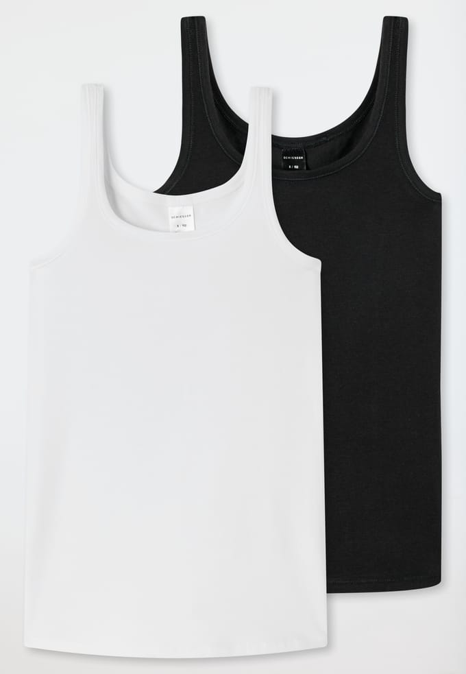 Tops, set van 2 wit/zwart - 95/5 multipacks 140