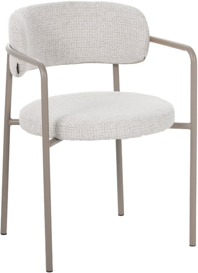 Bronx71® Eetkamerstoel Nicky gemêleerde stof beige - stoel