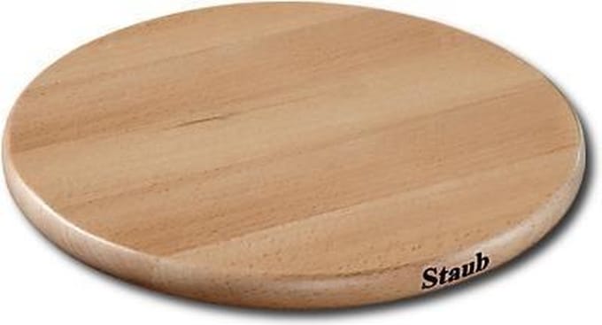 Staub Ronde magnetische onderzetter - hout - 16,5cm