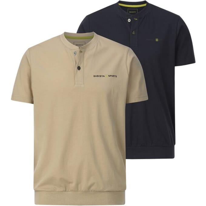Babista herren T-Shirts, Set Van 2 - 60/62 - beige - Plus Size