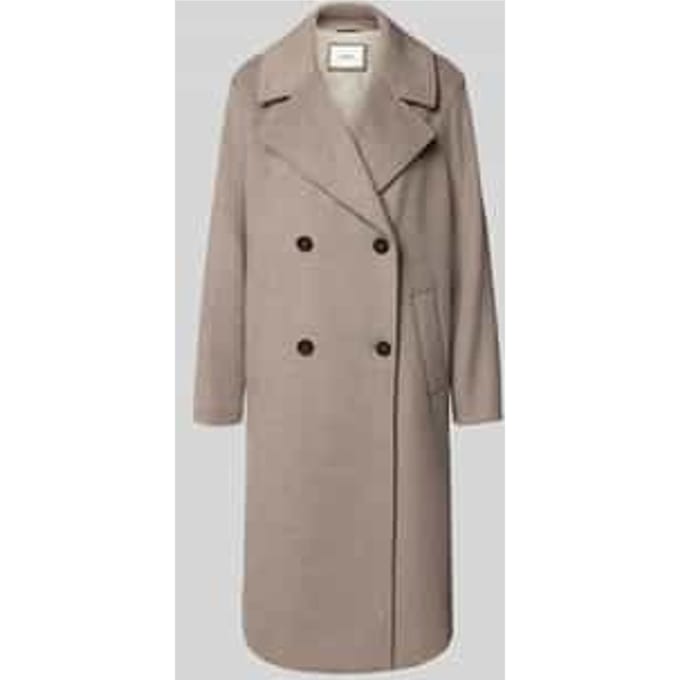 Relaxed fit lange jas met wol