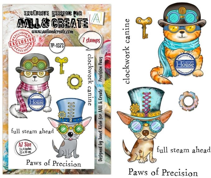 Aall & Create clearstamps A7 - Precision paws