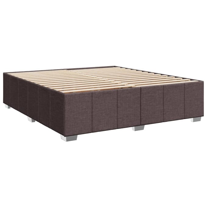 vidaXL - Bedframe - zonder - matras - stof - donkerbruin - 180x200 - cm