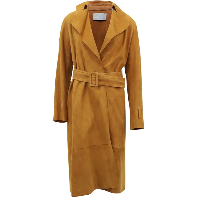 Vince Klassieke Trenchcoat in Bruin Lamsleer