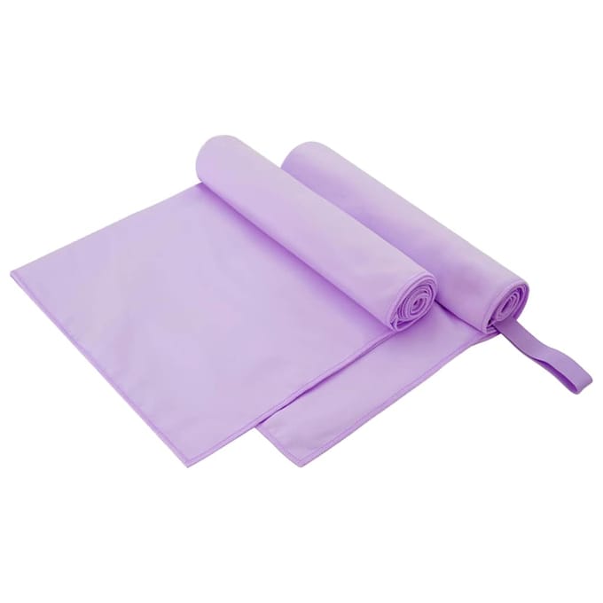 vidaXL - Sporthanddoeken - 2 - st - Paars - 100 - x - 50 - cm - Polyester - en - polyamide