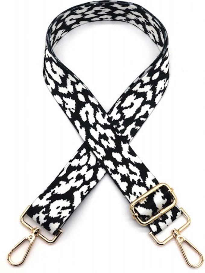 Bagstrap - Zwart, wit - Schouderbandje - Pimp je tas - 4 Centimeter - Damesdingetjes