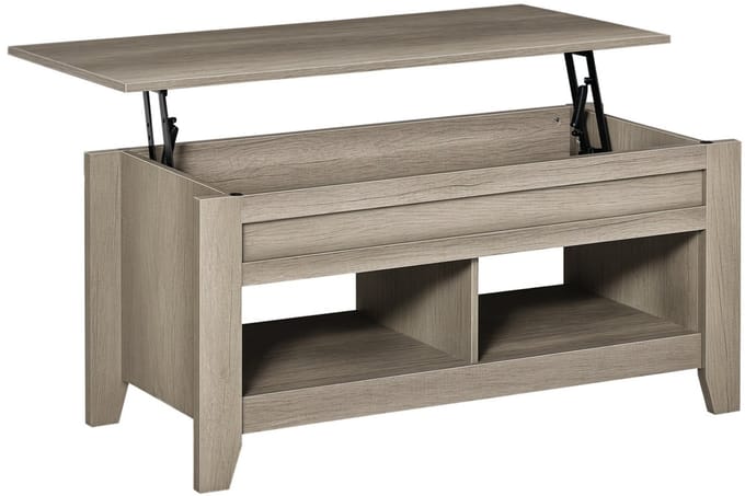HOMCOM-Salontafel-105x74x61.5cm-E1 Klasse Spaanplaat-Eik