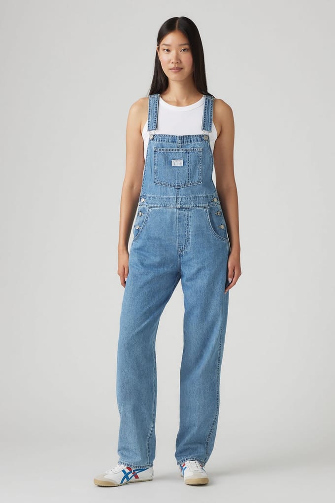 Levi's Vintage Denim Overalls Med Indigo Taglia: L | Tute Outlet | Donna | Blu