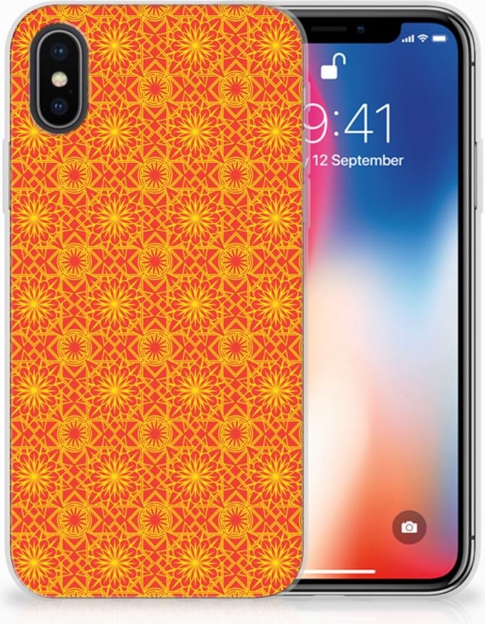 Apple iPhone X | Xs TPU bumper Batik Oranje