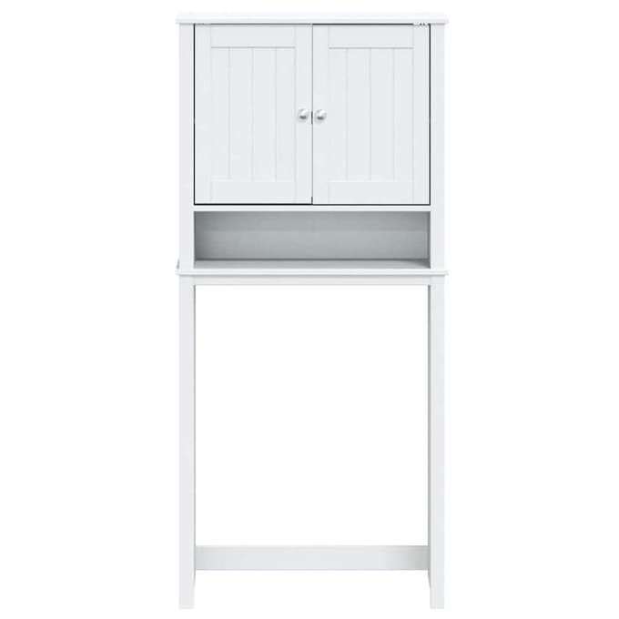 vidaXL - Wasmachinekast - BERG - 76x27x164,5 - cm - massief - hout - wit