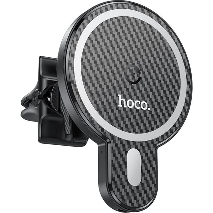 Hoco - Telefoonhouder Auto - Draadloze Oplader - Ventilatierooster - GSM Houder Auto - Magsafe - Zwart