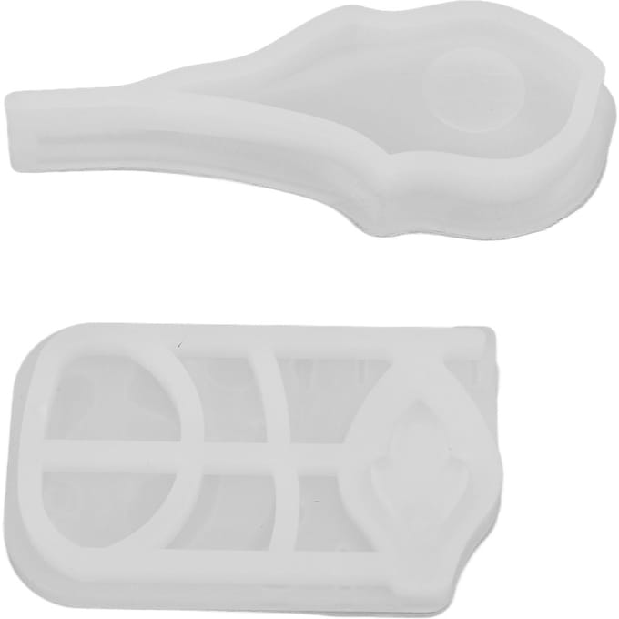 2 stuks Siliconen Mal Uniek Exquise Pipa Vorm Design Elastisch Gemakkelijk Ontvormen Mal Handwerk Cadeau white