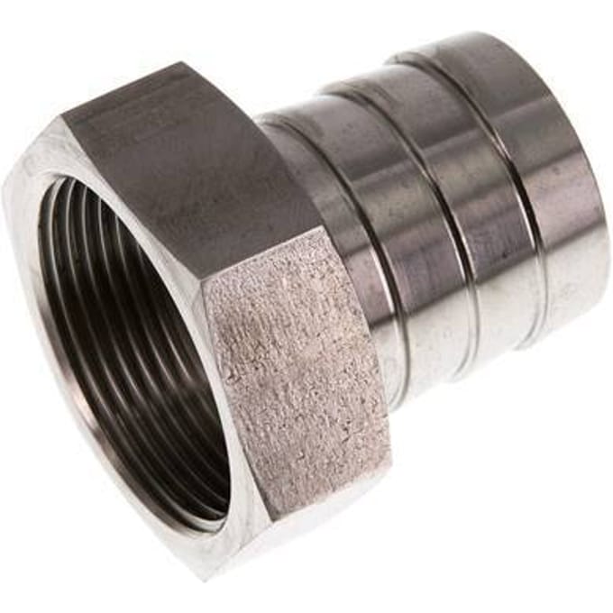 G 1 1/2'' x 38mm RVS Slangpilaar 40 Bar