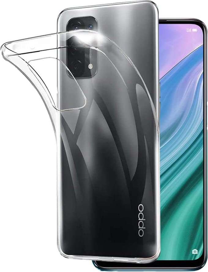 Flexibele achterkant Silicone hoesje Geschikt voor: Oppo A54 5G / A74 5G -Transparant