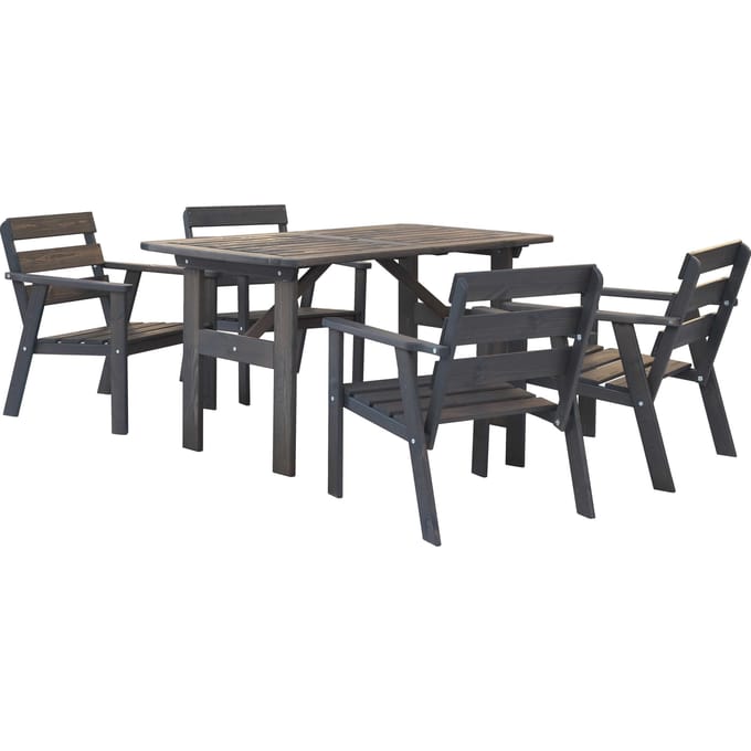 Set van 4 tuinstoelen + tuintafel Venta | House of Woods