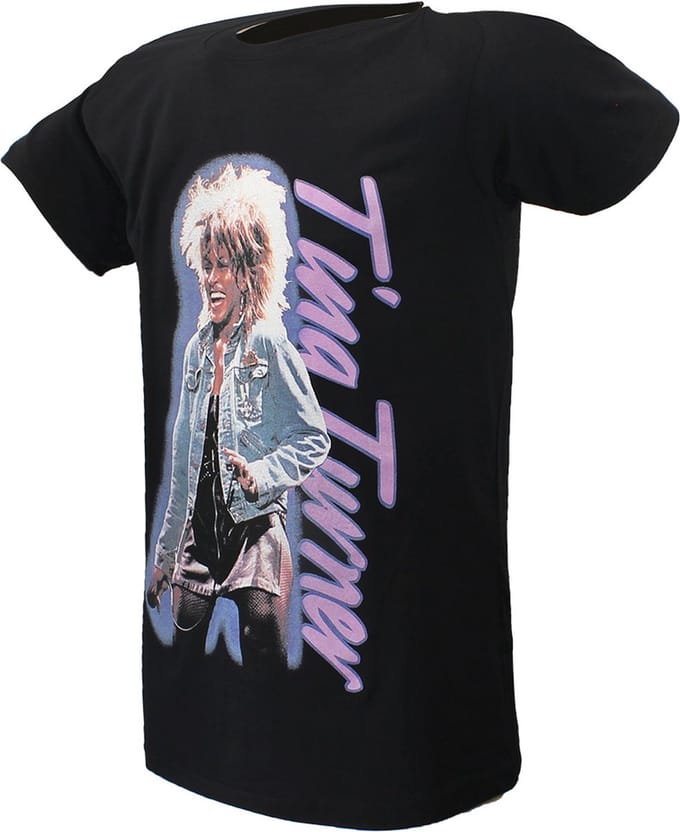 Tina Turner Live Performance Vertical Logo T-Shirt - Officiële Merchandise - M